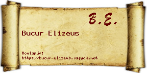 Bucur Elizeus névjegykártya